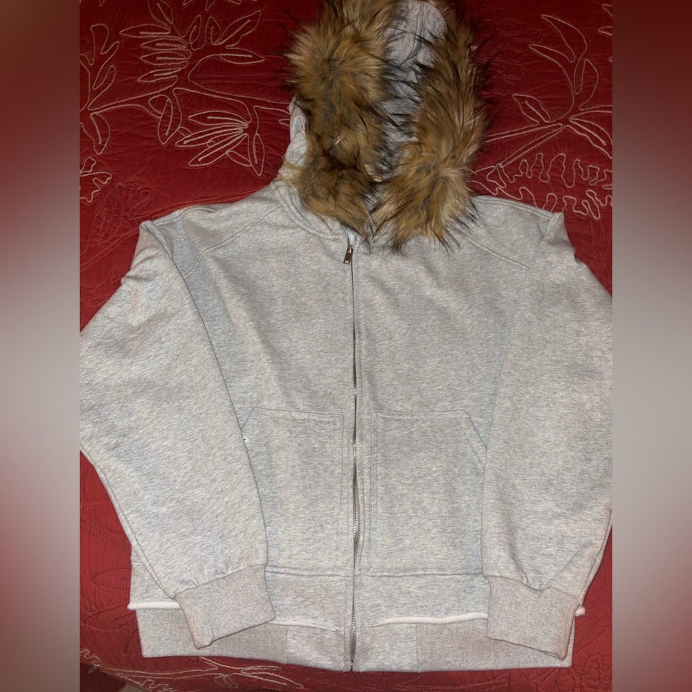Aelfric Eden Fur Trimmed Jacket NWOT SZ S